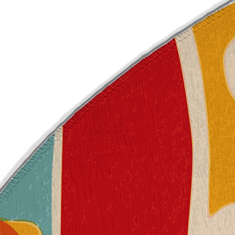 Tapis intérieur et extérieur Snappy Curl, Rond 5 pi