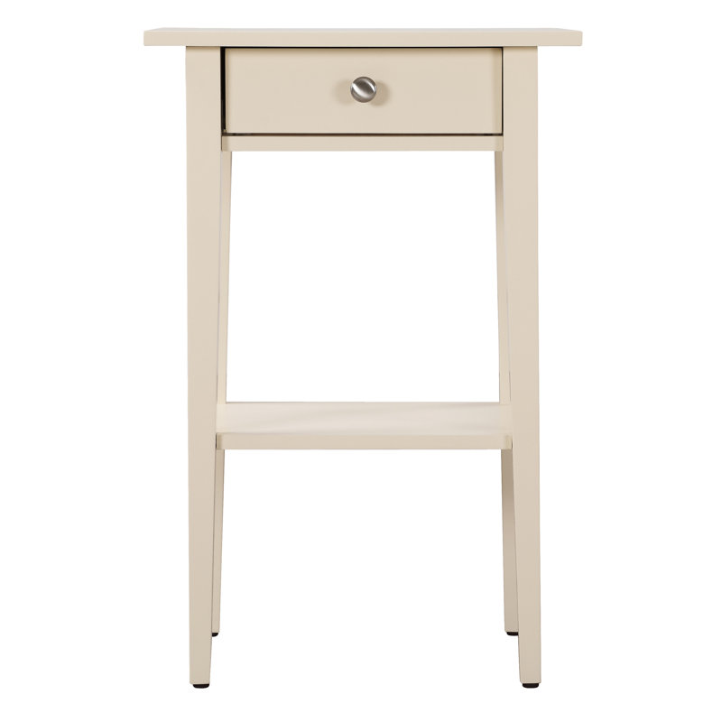 Table de chevet beige élégante - 13,97 po Largeur x 18,06 profondeur 28,52 po, assemblage rapide, n'importe quel décor chic 14 po x 18 po x 28 po, correspond au thème