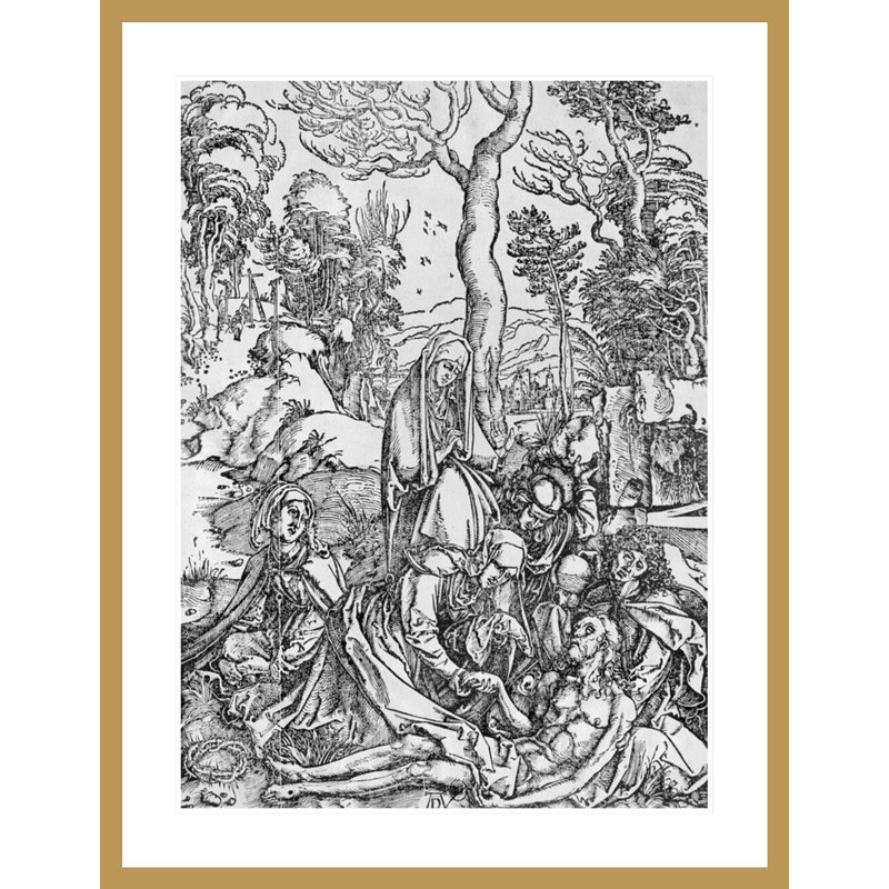 Le Christ en deuil par la Vierge et les saints de la série «The Great Passion» par Albrecht Dürer, impression giclée sur cadre