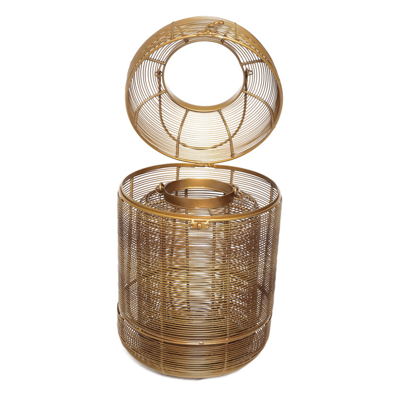 Metal Floor Lantern, Gold