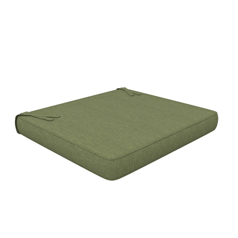 Sunbrella Indoor/Outdoor Dining Chair Cushion, Sunbrella® Canvas Fern, 21" W x 19" D