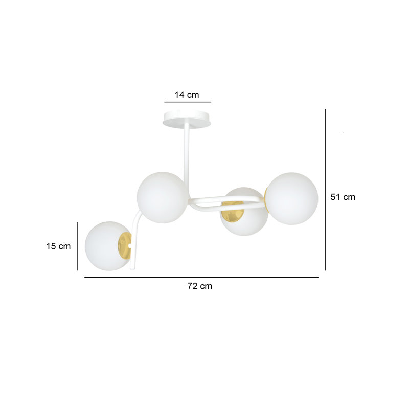 Gaiser 4 - Light Unique/Statement Pendant, White
