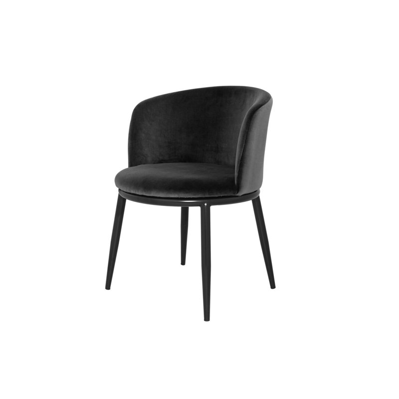 Filmore Upholstered Arm Chair, Black
