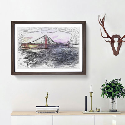 Golden Gate Bridge in San Francisco - Picture Frame Graphic Art Print