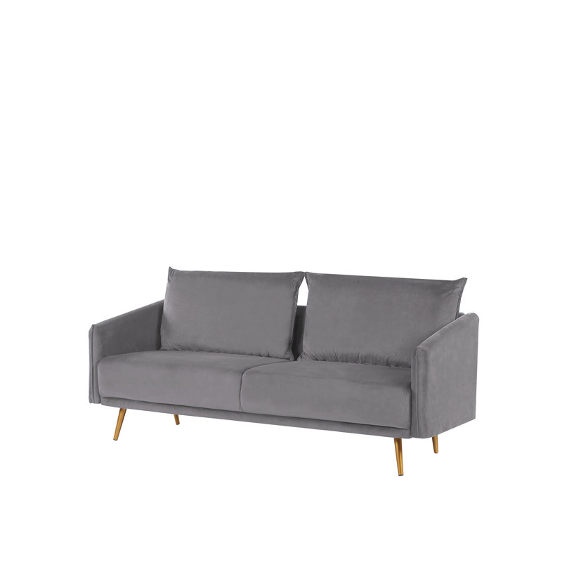 Lillie Velvet Sofa, Grey
