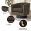 Velvet Upholstered Swivel Barrel Chair-594699937