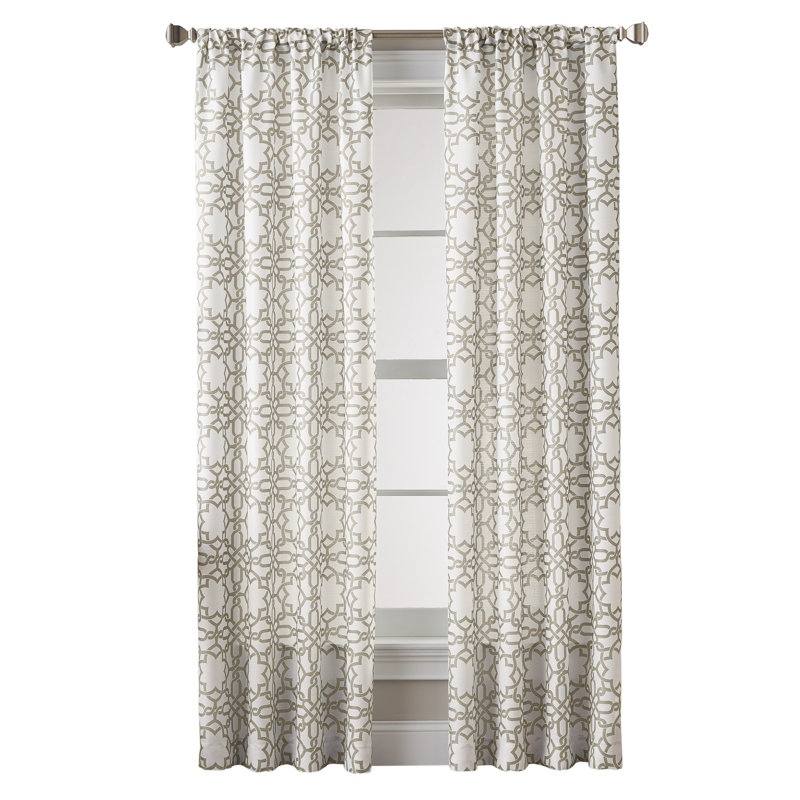 Niemi Sheer Curtain Single Panel, Charcoal, 40" W x 84" L