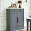 Garde-manger autoportant moderne, rangement pour aliments buffet, armoire à café avec tiroir, 2 tablettes réglables