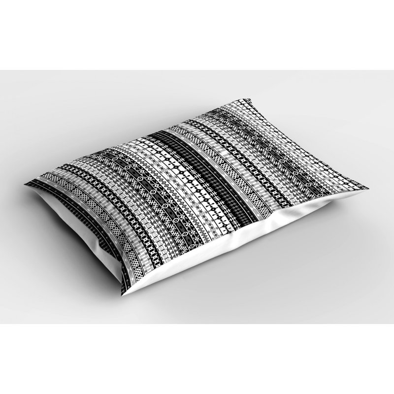 Primitive Polyester Geometric Sham Set, Twin