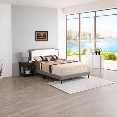 Charming Light Grey Queen Bed For Your Space