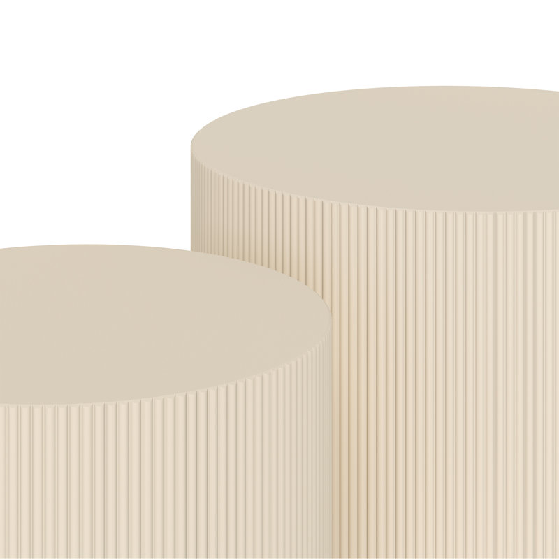 Ensemble de tables basses gigognes 23,6 po, Beige