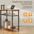 43 Inch Computer Desk with Power Outlet & LED Lights, L Shaped Desk with Storage Shelves, Corner Computer Gaming Desk Table with Monitor Stand, Home Office Desk for Bedroom, Rustic Brown