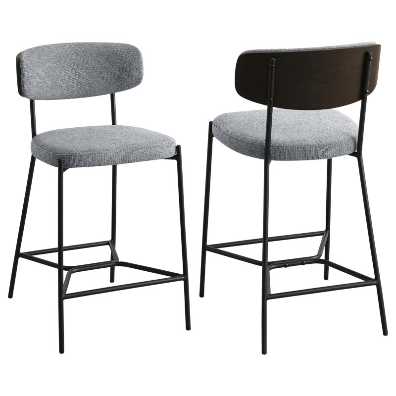 Tabouret de bar à hauteur de comptoir, Tabouret de comptoir (siège d'une hauteur de 24 p, Gris