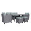 Ensemble de salle à manger modulaire en rotin avec coussins 6 pièces Anthwan-686081679-801370852