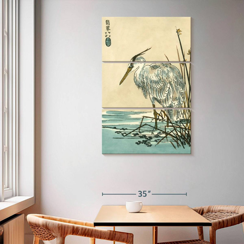 Brampt Oriental Crane I, 65" H x 42" W