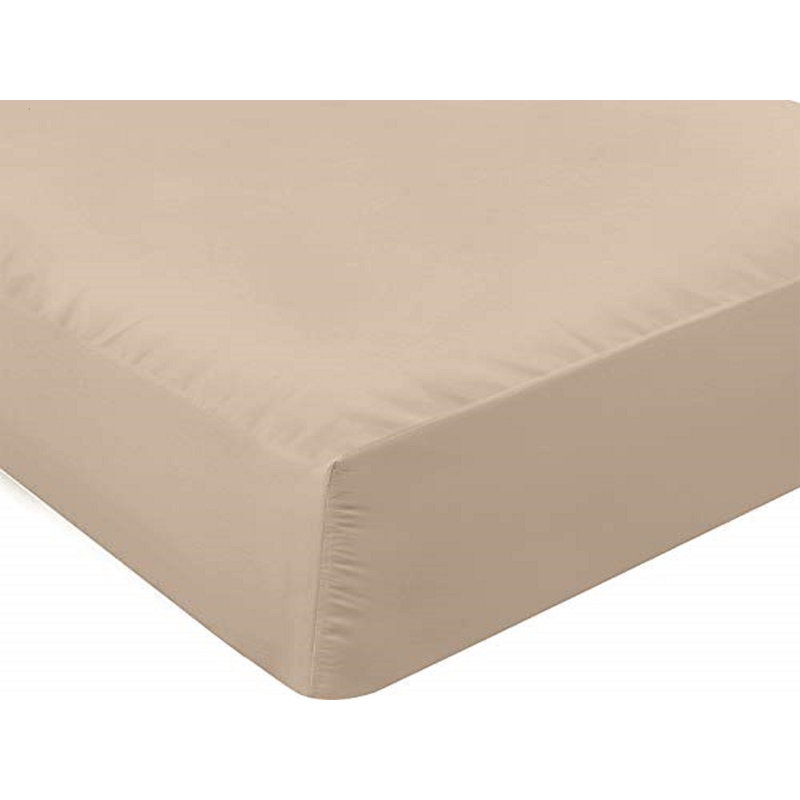 Janoshan Premium Egyptian Cotton Fitted Sheet, Beige, Single (3')