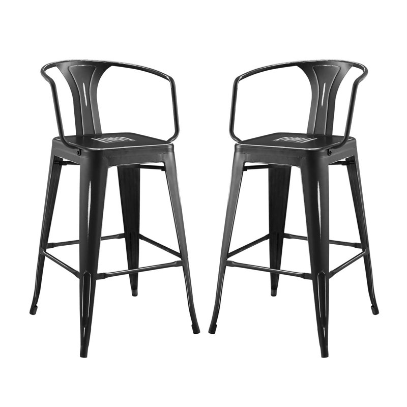 Tabouret de bar Promenade, Noir
