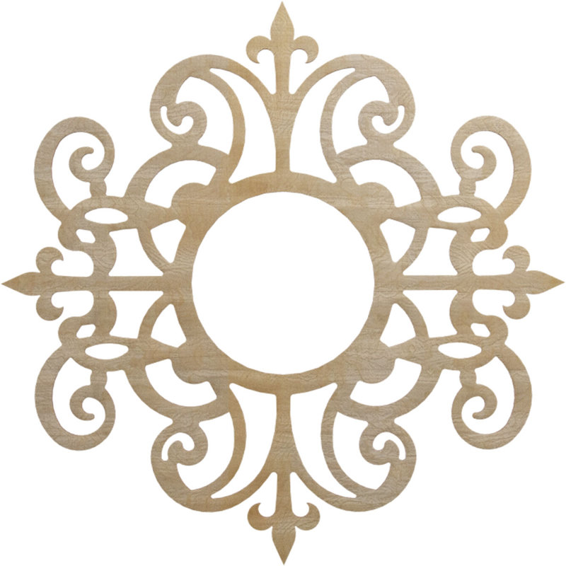 Médaillon de plafond en bois Dijon, Hickory, H 40 po x l 40 po x P 0,38 po