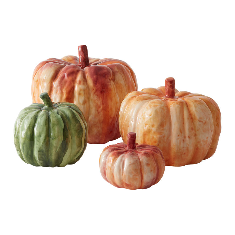 Citrouilles, H 10 po x l 11,5 po x P 11,5 po, Orange