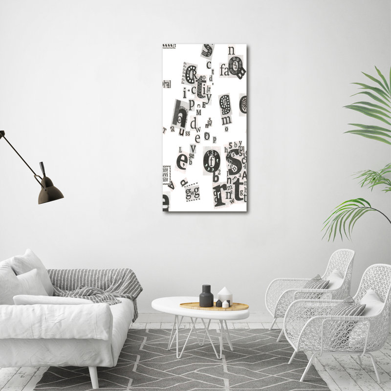 Letters From The Newspaper - Wrapped Canvas Print
