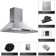 36" 900 CFM Convertible Wall Mount Range Hood with LED Lights & Hands-Free Control