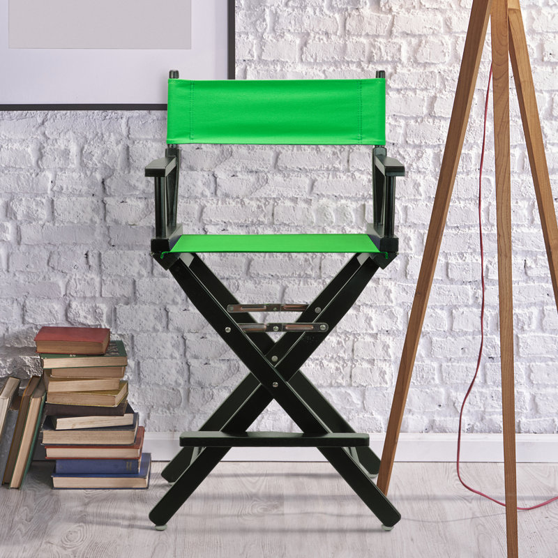 Chaise de réalisateur pliante 24 po, Vert, Noir, noir, noir, noir