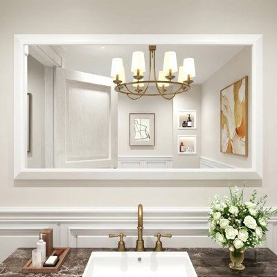 Lunara Belveled Edged Accent Rectangular Bathroom Wall Mirror with Tempered Glass & Rust-proof Aluminimn Framed
