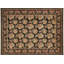 Tapis oriental noir / rose en laine noué à la main de William Bessam-1753131128