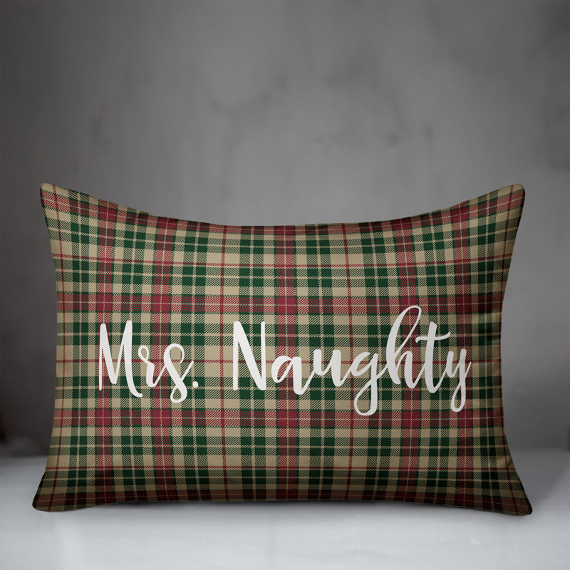  Coussin lombaire à carreaux Mme Naughty in Tartan