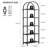 Arched 5-Tier Industrial Bookshelf, Freestanding Open Bookcase with Metal Frame, Modern Display Storage Shelf for Living Room, Bedroom, or Home Office-1640203350-1640203336