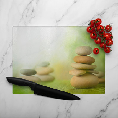 Rock Garden Designer Glass Chopping Board