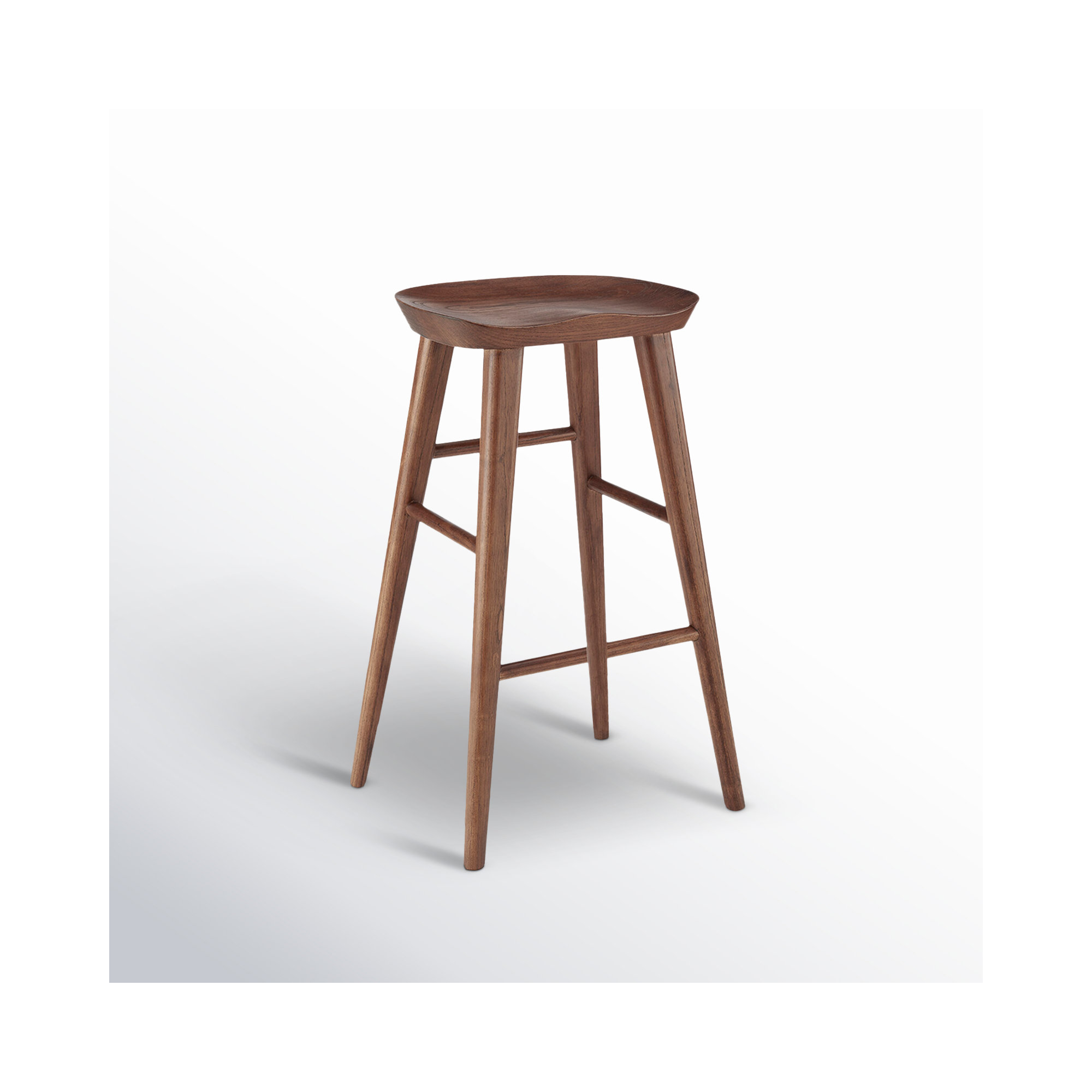 Anzie Bar & Counter Stool, Bar Stool (29.3" Seat Height), Walnut