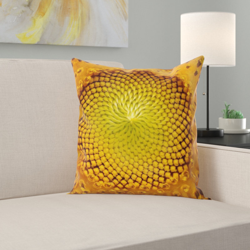 Coussin décoratif tournesol