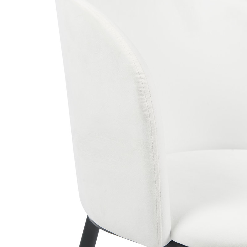 Frida Set of 2 Velvet Dining Chairs, White