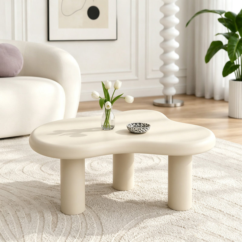 Cloud-Shaped Coffee Table with 3 Legs