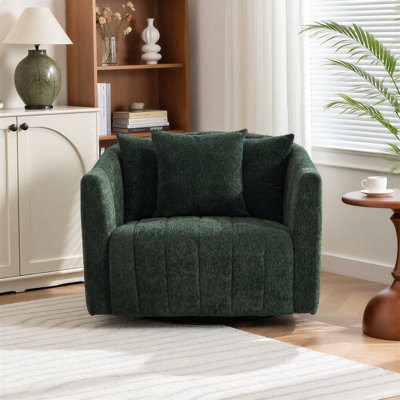 Fauteuil demi-tonneau pivotant surdimensionné de 39 po de largeur