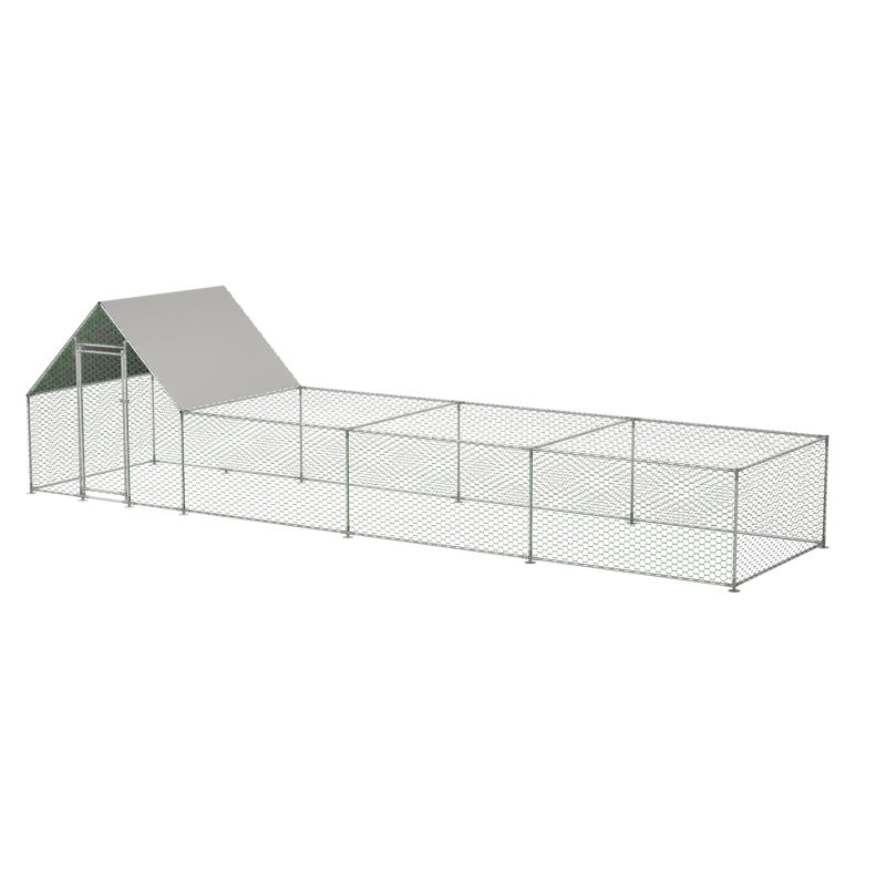 Poulailler en métal Elske, H 80 po x l 313,03 po x P 80,67 po