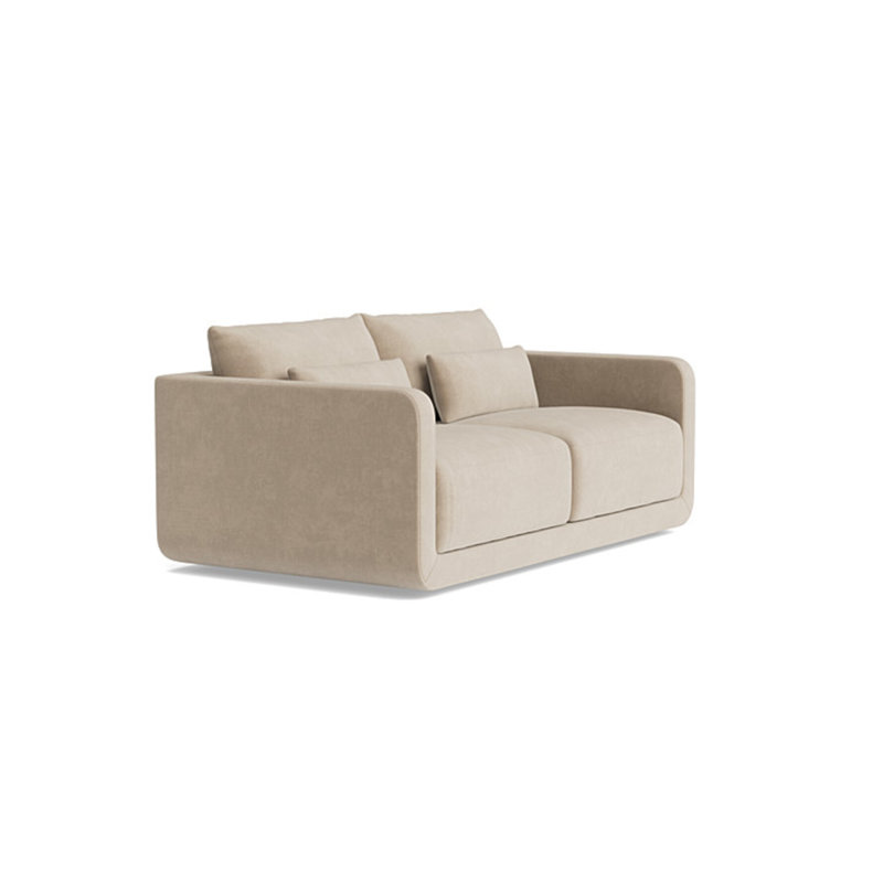 Eva Loveseat (70"), Velvet - Beige