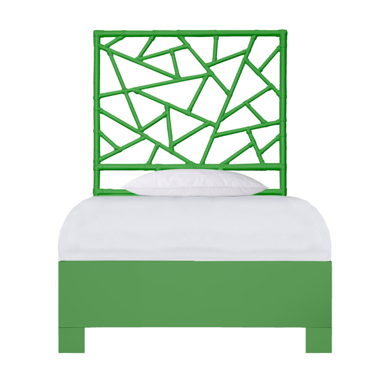 Lit standard à profil bas Tiffany, Vert vif, Simple TG