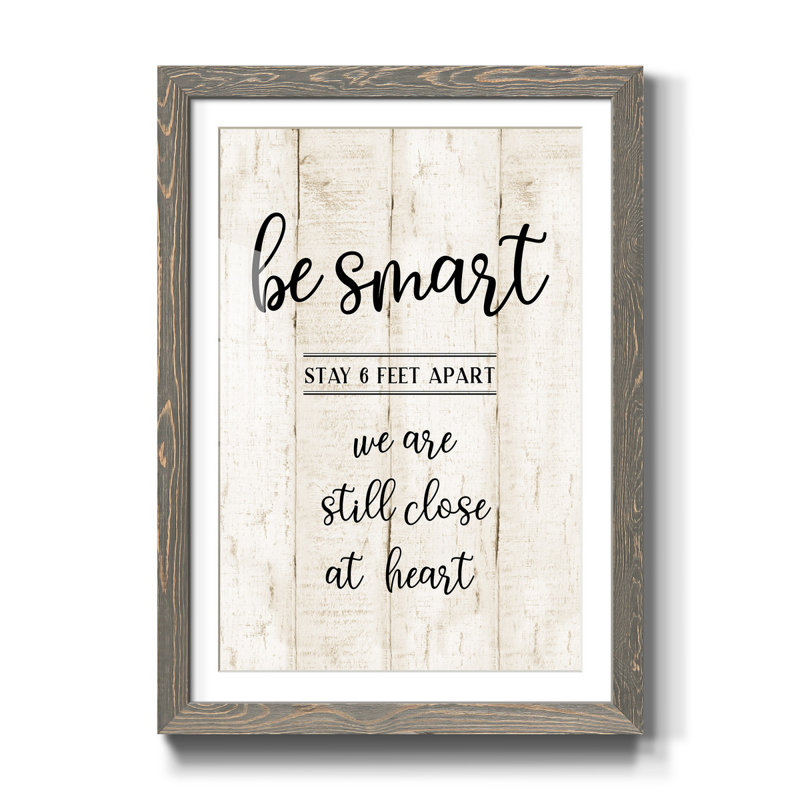 " Be Smart ", 37.5" H x 27.5" W x 1.5" D, Gray