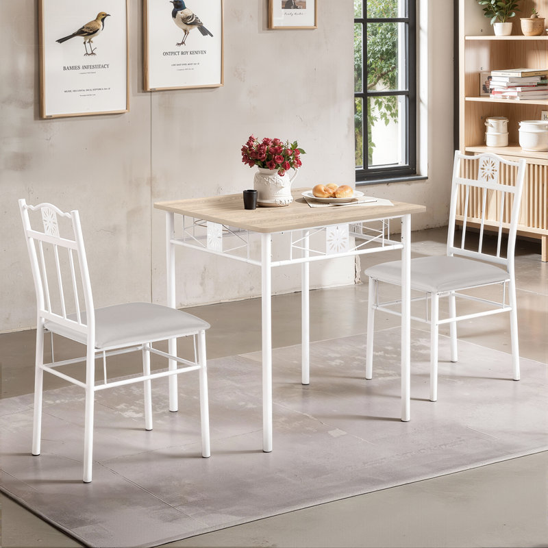 Brijesh 3 - Piece Couple Dining Set, Oak/White