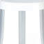 Banc de douche en coin 18 po en aluminium blanc et plastique robuste