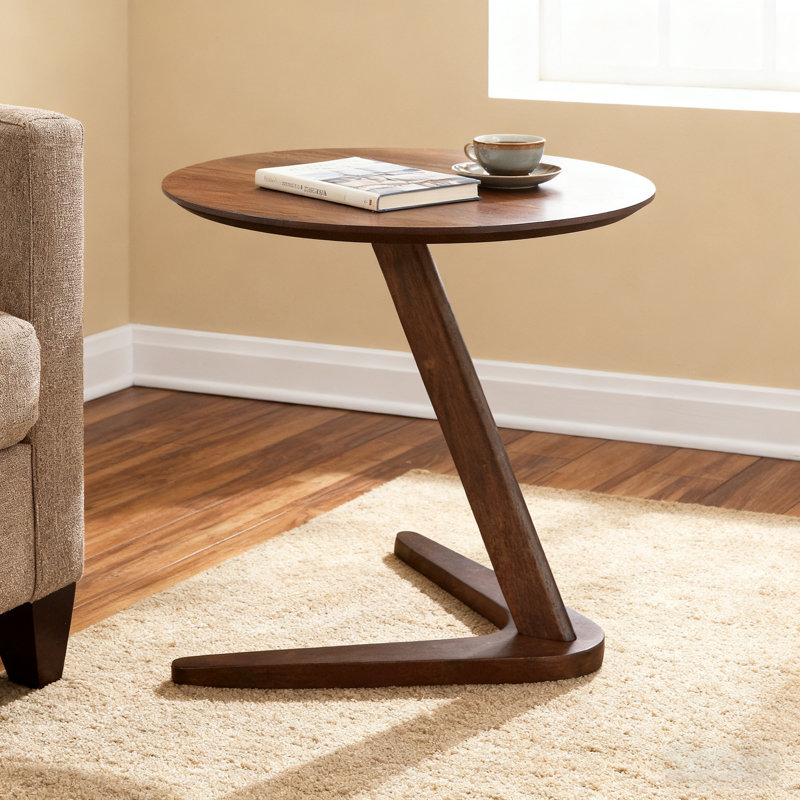 Table de bout en bois d'hévéa
