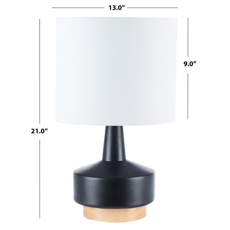 Lampe de table 21 po Aleksi, Noir
