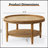 Jack 31.3" Round Coffee Table with Storage Shelf  & Solid Wood Legs