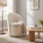 Swivel Barrel Chair Boucle Upholstered Accent Chair with High Back-943698876
