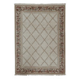 Hand Knotted Area Rug in Ivory