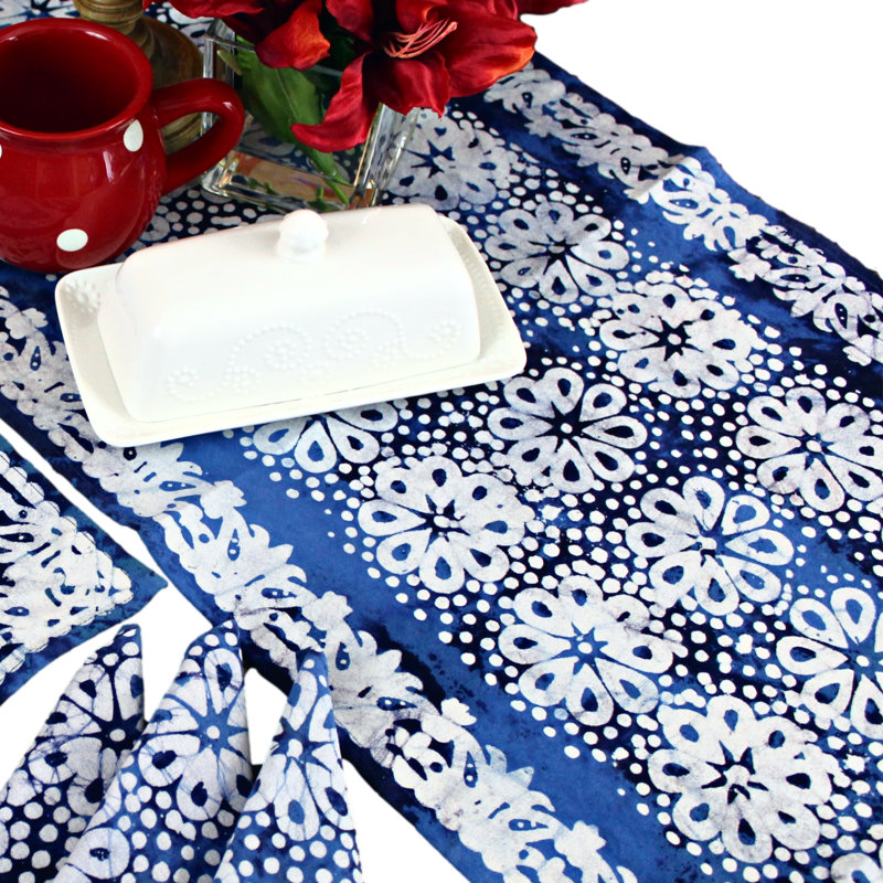 Chemin de table en coton Batik