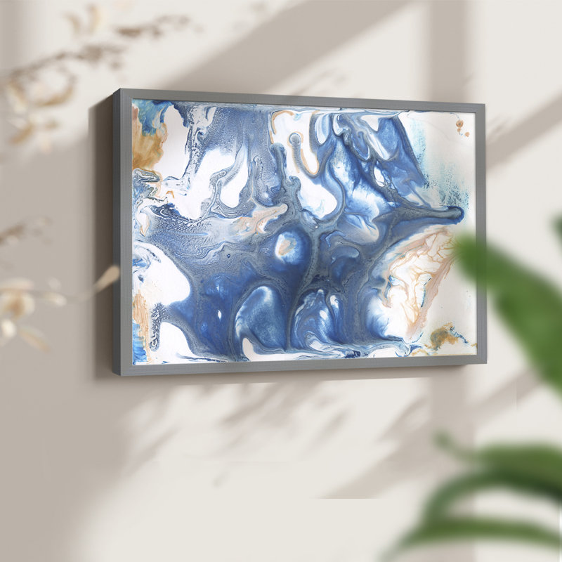 «Dancing Blue II», reproduction encadrée, Gris, H 16 po x l 20 po