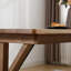 Table de salle à manger rectangulaire en pin massif avec pieds en X